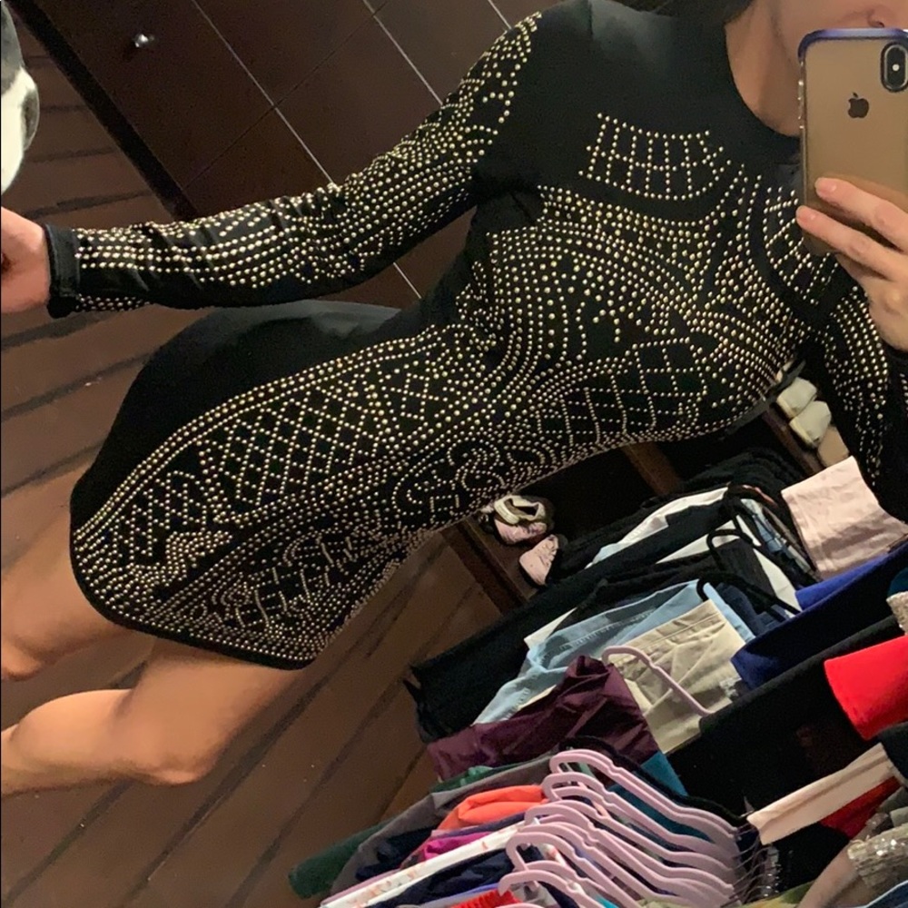 Black mini sexy dress